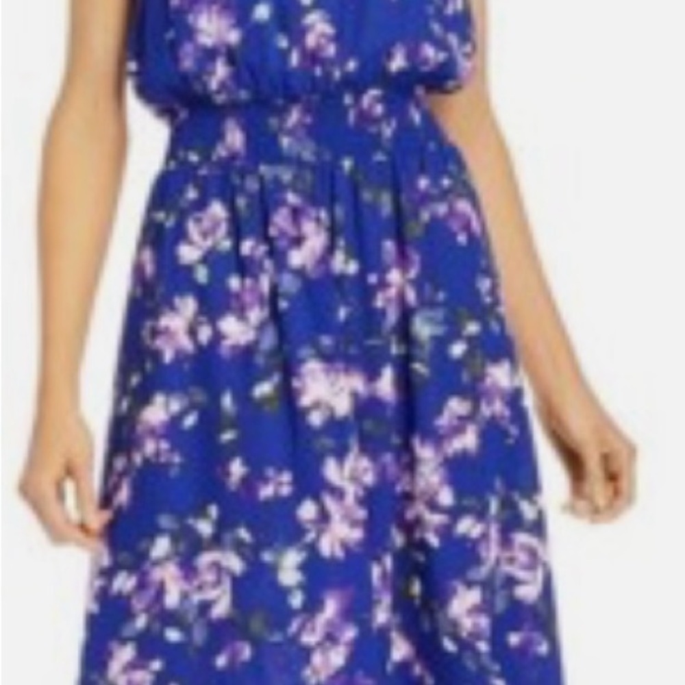 Nanette Lepore Blue Halter Sundress Sleeveless